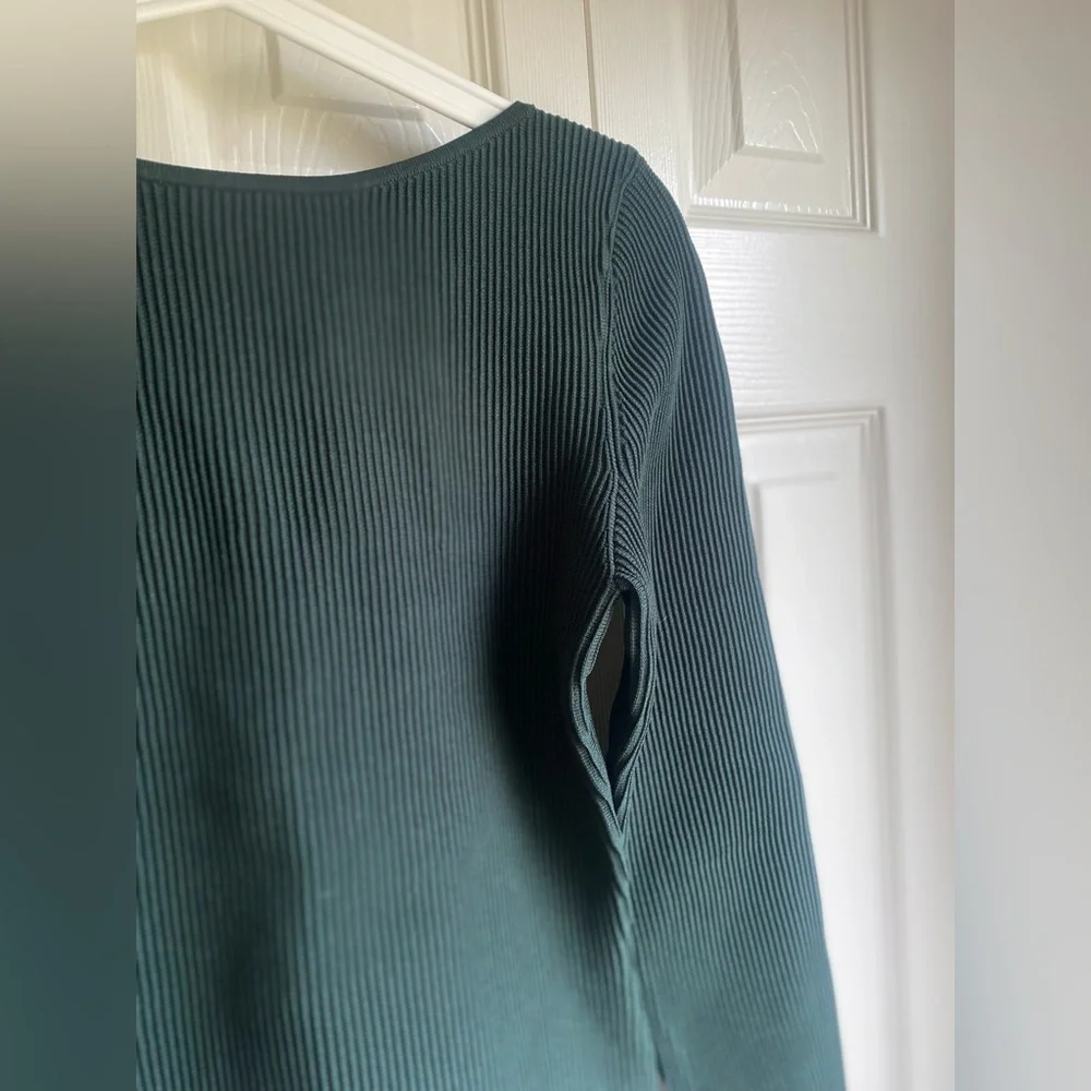 New Aritzia Babaton Sculpt Knit Scouted Longsleeve Tight open-back knit top - Picture 8 of 13